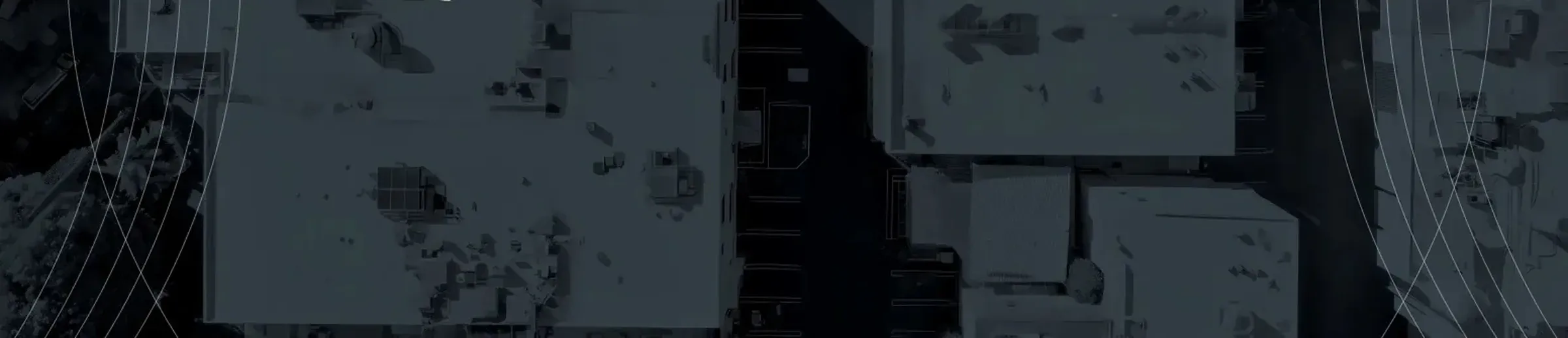 Aerial view of Assent's office rooftops