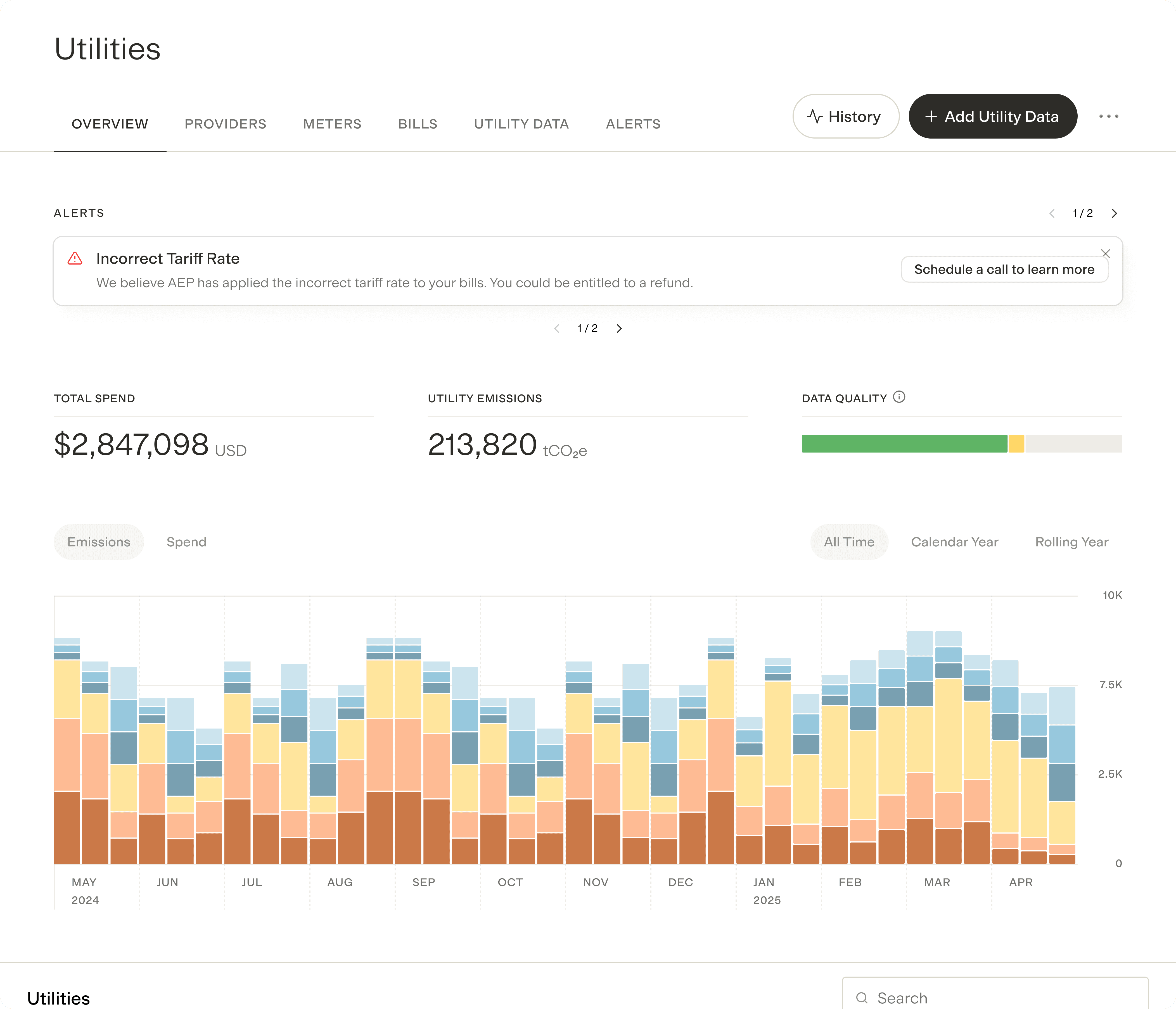 Gravity platform: Utility Bill Management